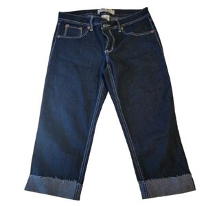 17/21 Women's Denim Dark Blue Cropped Jeans Size 8